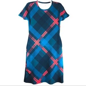 NWT LuLaRoe Marley Plaid Midi Dress Green Blue Black Orange Plaid Size XS